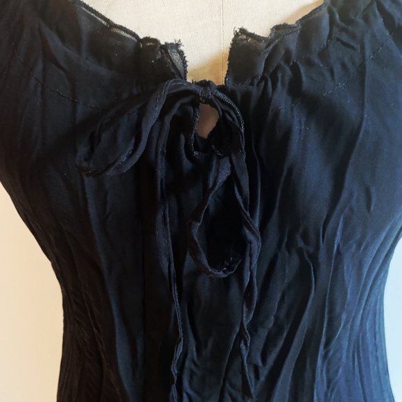 Italian brand "Please" (not Pleats Please)long black dress size S - Picture 4 of 6
